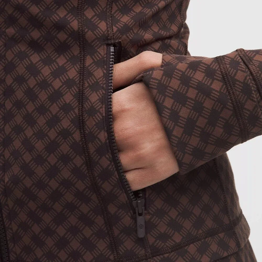 Lululemon Define Jacket Jacquard-Square Heart Jacquard Java Sequoia-NWT - Picture 5 of 7
